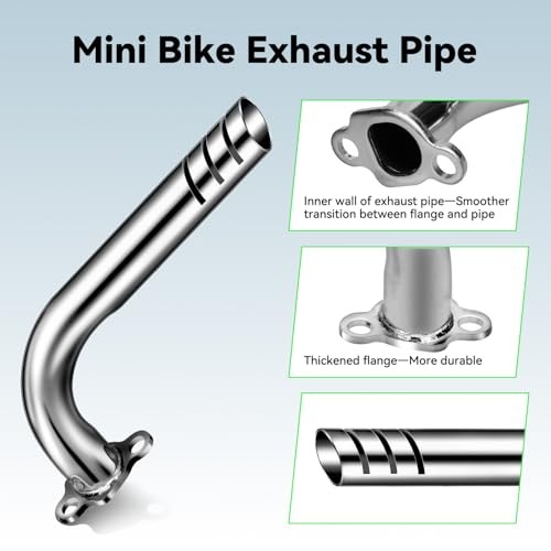 Coleman Mini Silver Header Exhaust Pipe Kit - 212cc 196cc