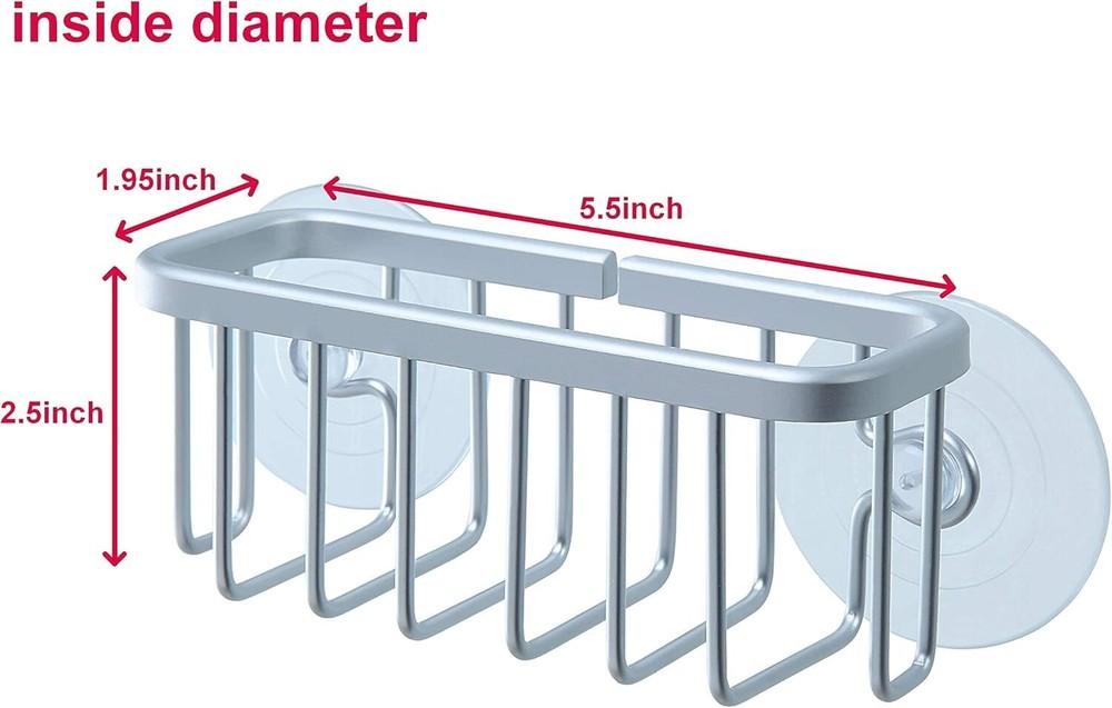 Versatile Suction Holder for Kitchen and Bathroom - Rust-Resistant 6" Design