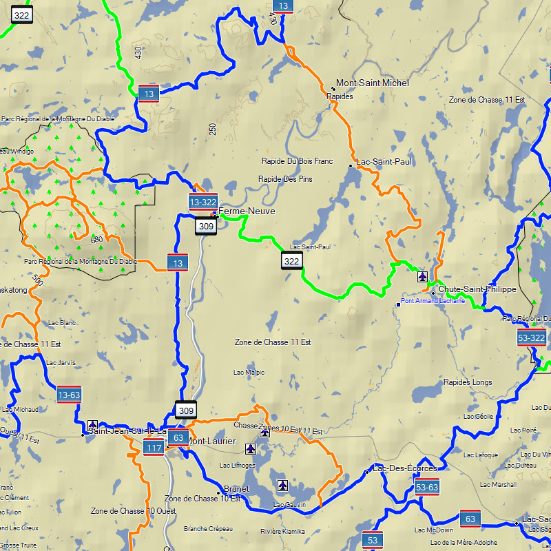TrakMaps Snowmobile Quebec - Garmin GPS Map