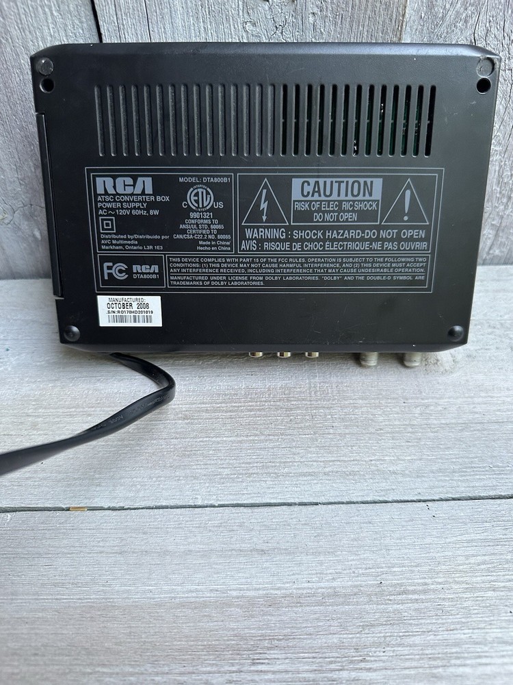 RCA, ATSC Converter Box, Model DTA800B1