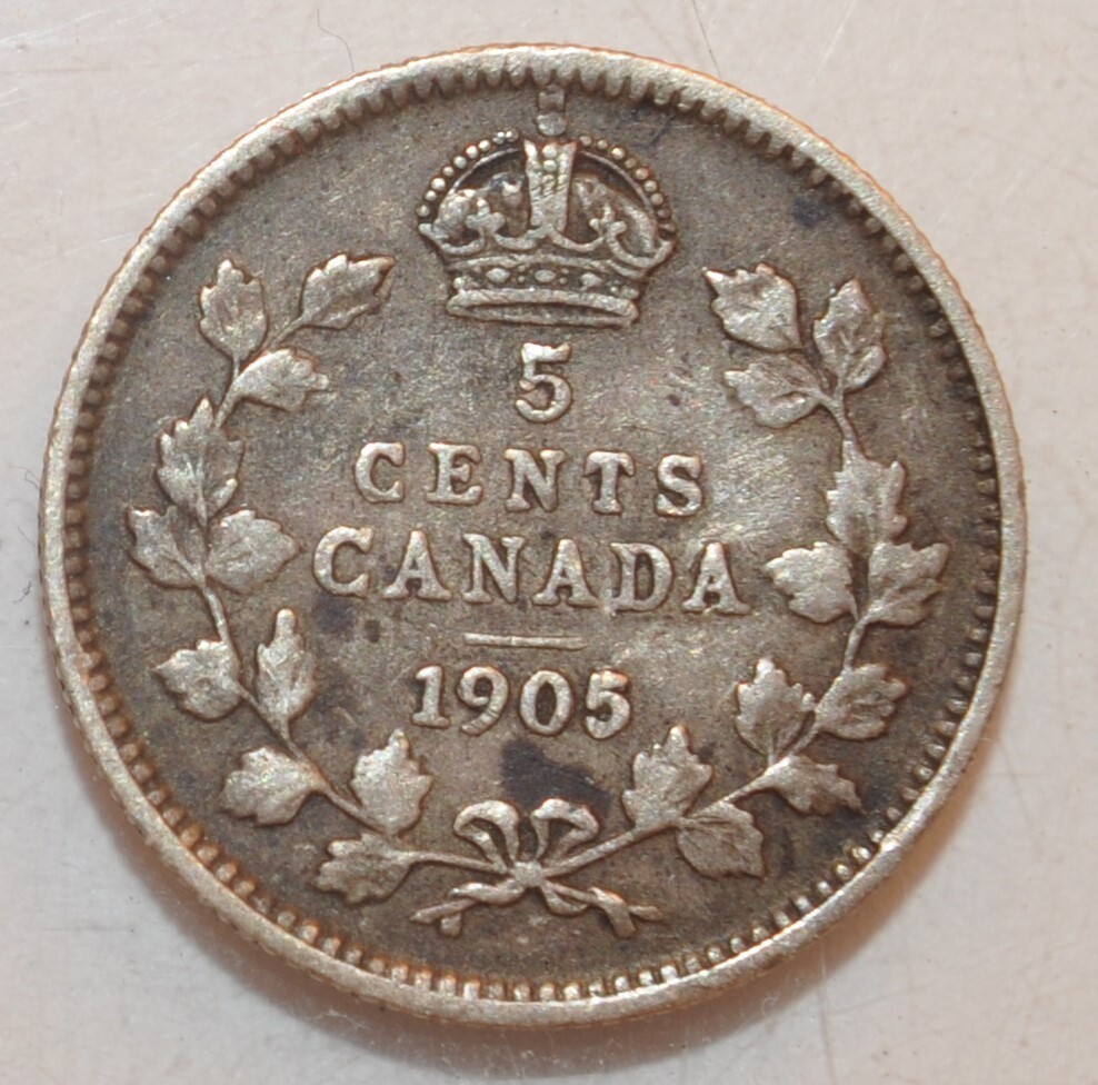 1905 Canada 5 Cents
