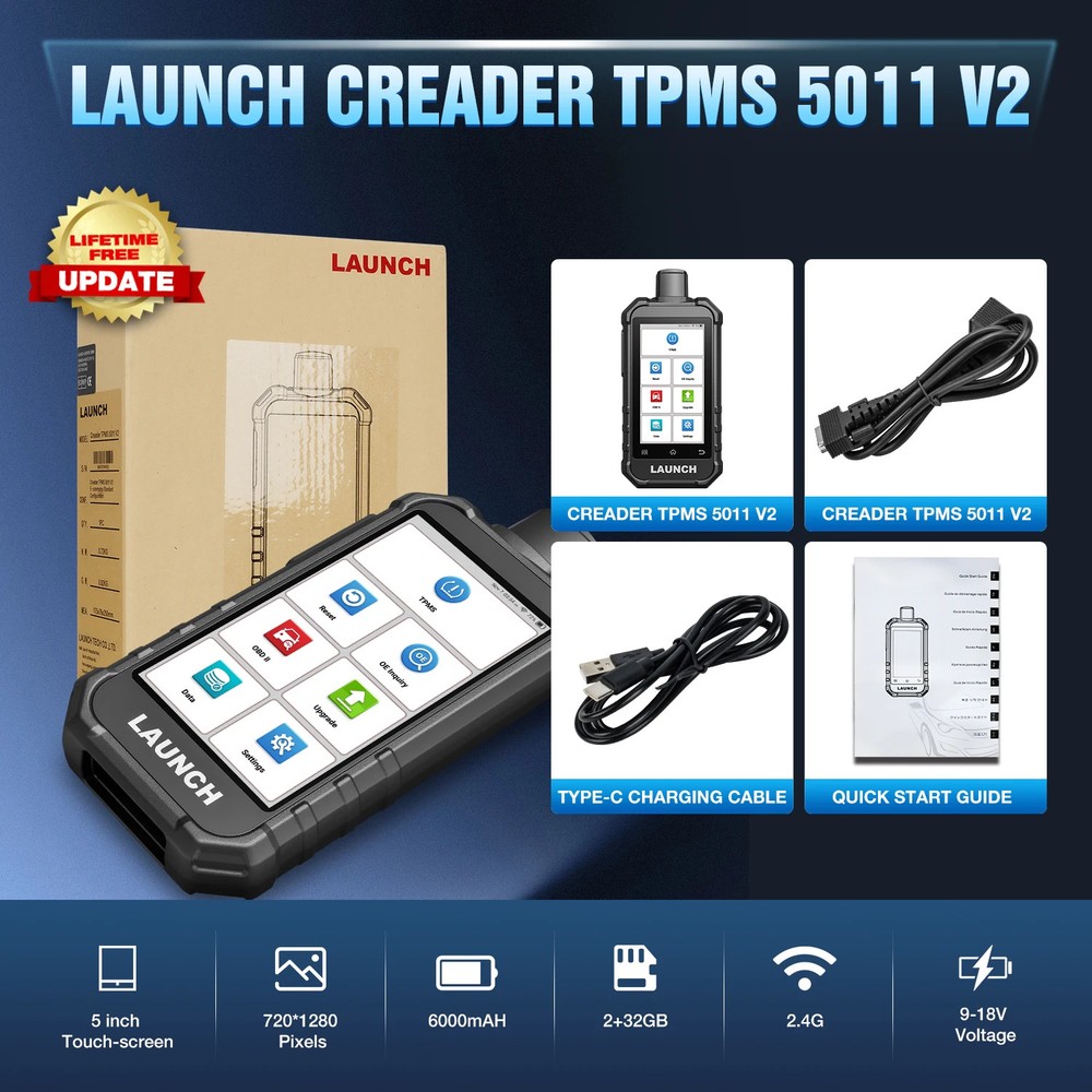 V2 TPMS Tire Pressure Diagnsotic Tool 315/433MHz Sensor Activation Programing