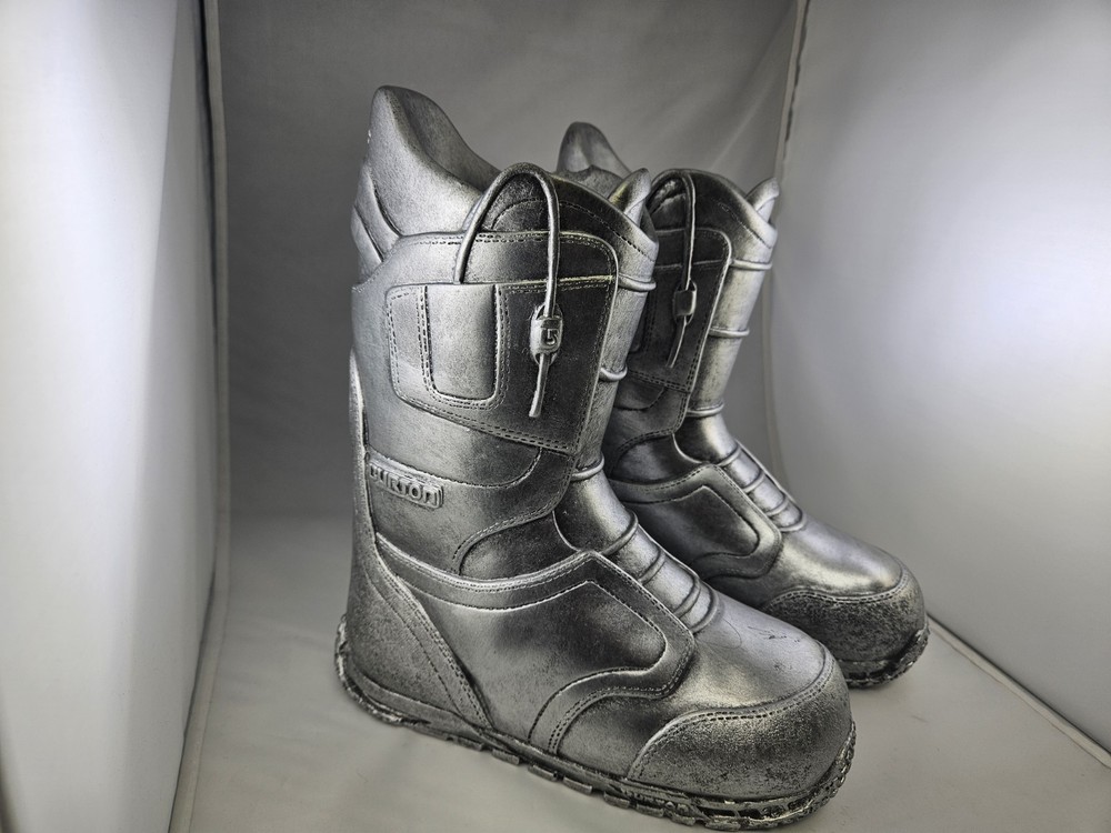 Burton Snowboard Boots (pair) Solid Cast Metal Display Advertisement 9"x4"x10.5"
