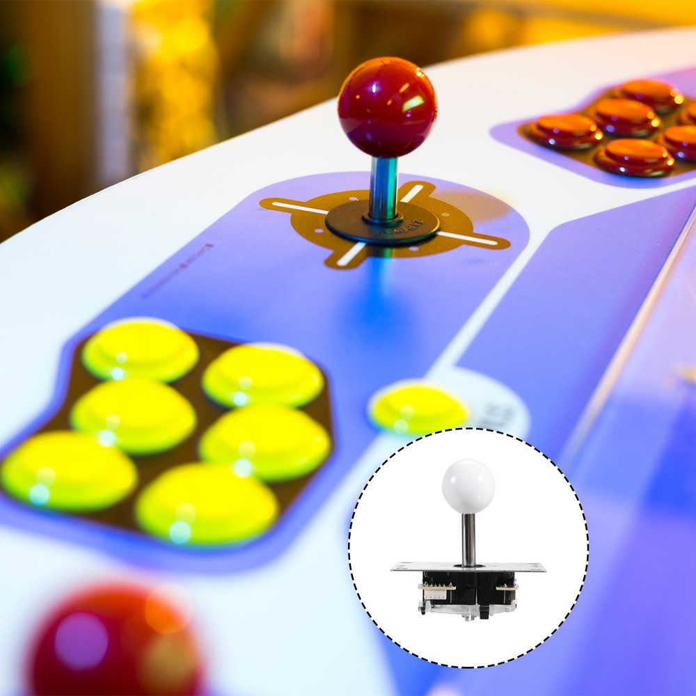 DIY PC Joystick Kit ABS 5 Pin for PC Classic Arcade White