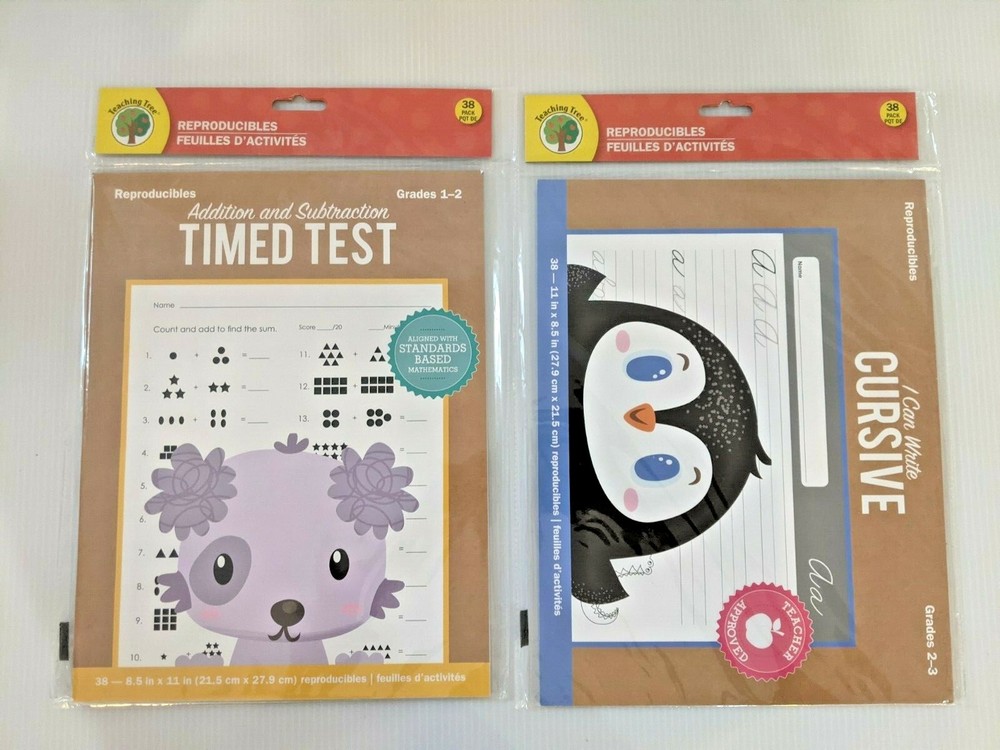 Teaching Tree, 9 Books, Map, Cursive, Math, Sight Words &, K-4, 38 Worksheets ea