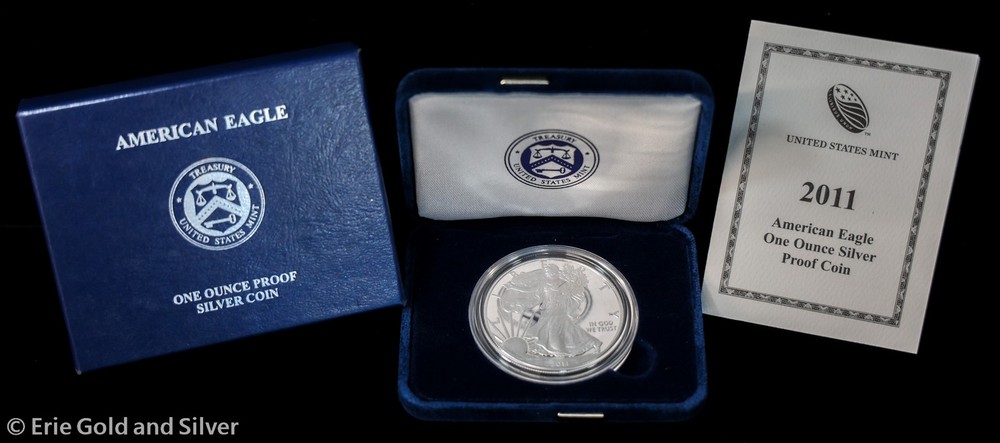 2011-W $1 US Mint Proof American Silver Eagle w/ Box & COA