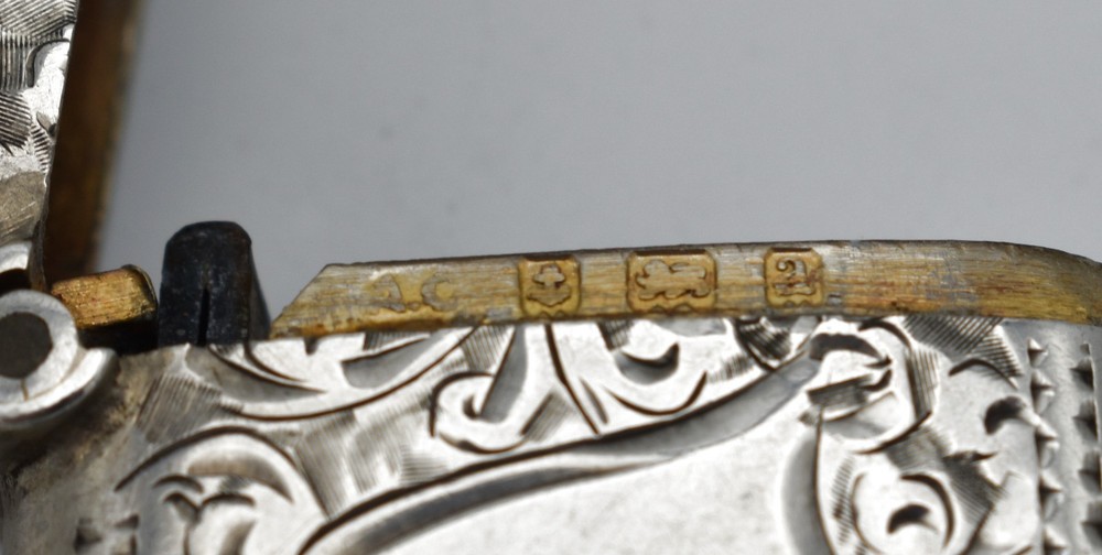 Antique Victorian Solid Sterling Silver Vesta Case Match Safe 1900 Acanthus