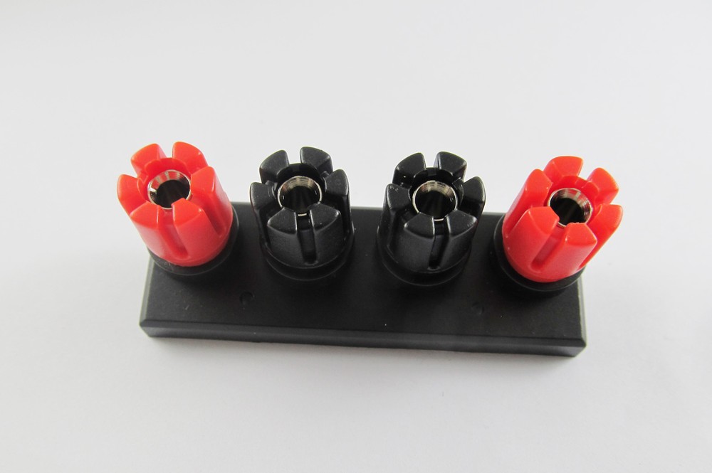 2pcs 4-Pole Push Speaker Terminal To Amplifiers Binding Post