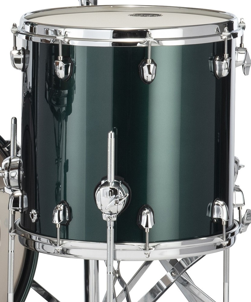Mapex Saturn Evolution 14x14" Brunswick Green Lacquer Floor Tom Drum MapleWalnut