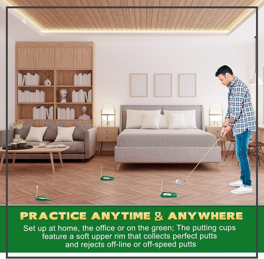 Golf Putting Practice Cup Hole Training Aid Golf Accessories Putt Training