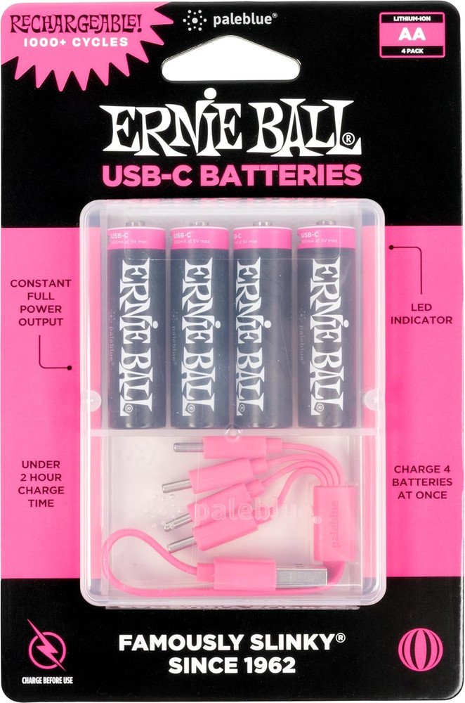 USB-C Rechargeable AA Battery by  - 4-Pack