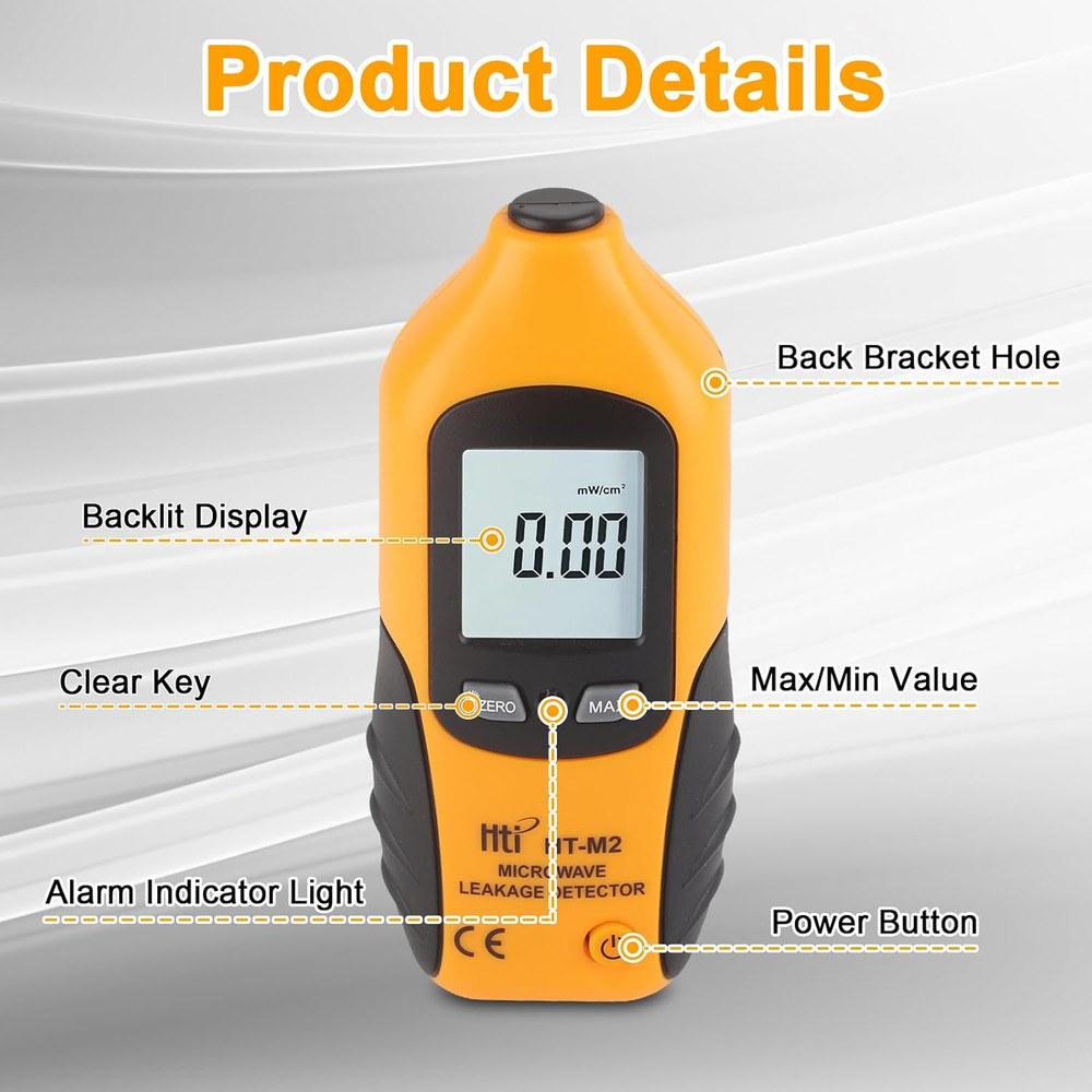 Microwave Tester Digital LCD Display Microwave Leakage Detector EMF Radiation