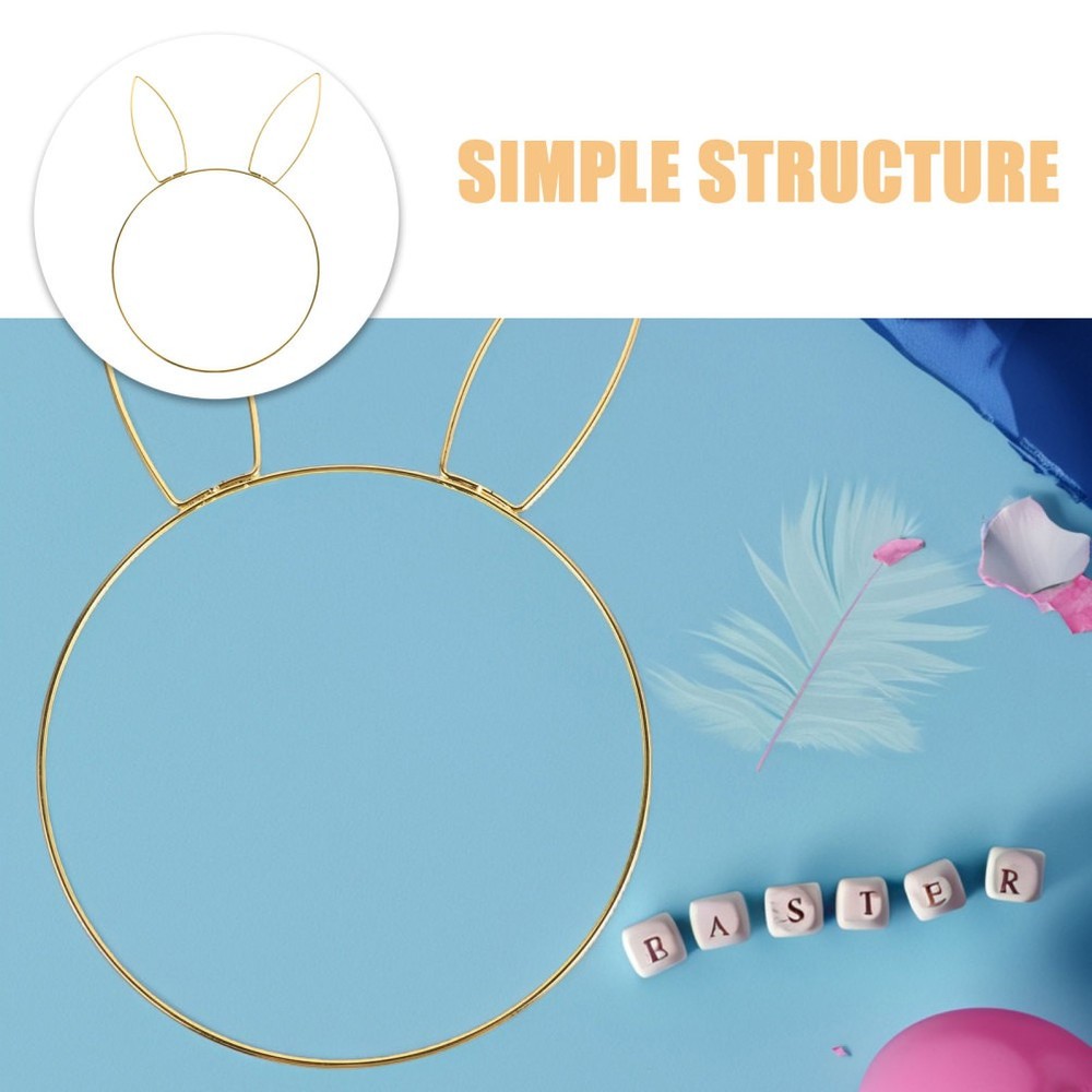 4 Pcs Rabbit Head Garland Easter Decorations Wreath Bunny for Making