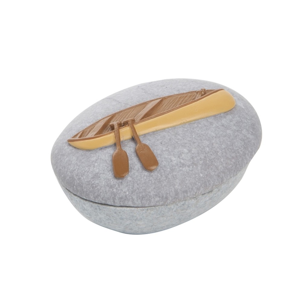 Resin Pebble Box with Canoe