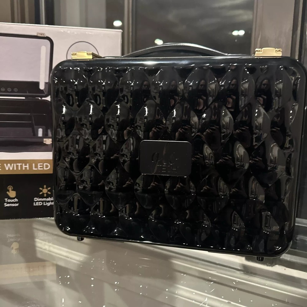 Glo Tech Beauty Case With LED Mirror - Black - Light Use - Unboxed