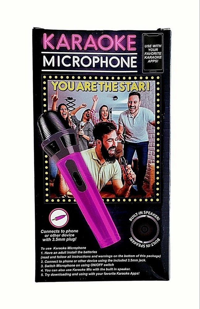 Karaoke Microphone With Built In Speaker New In Box