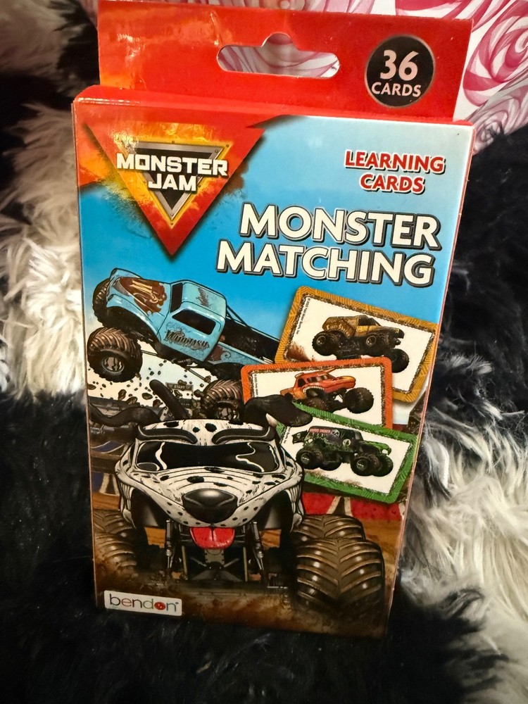 Monster Jam learning memory card! Perfect gift! Only 2 available!