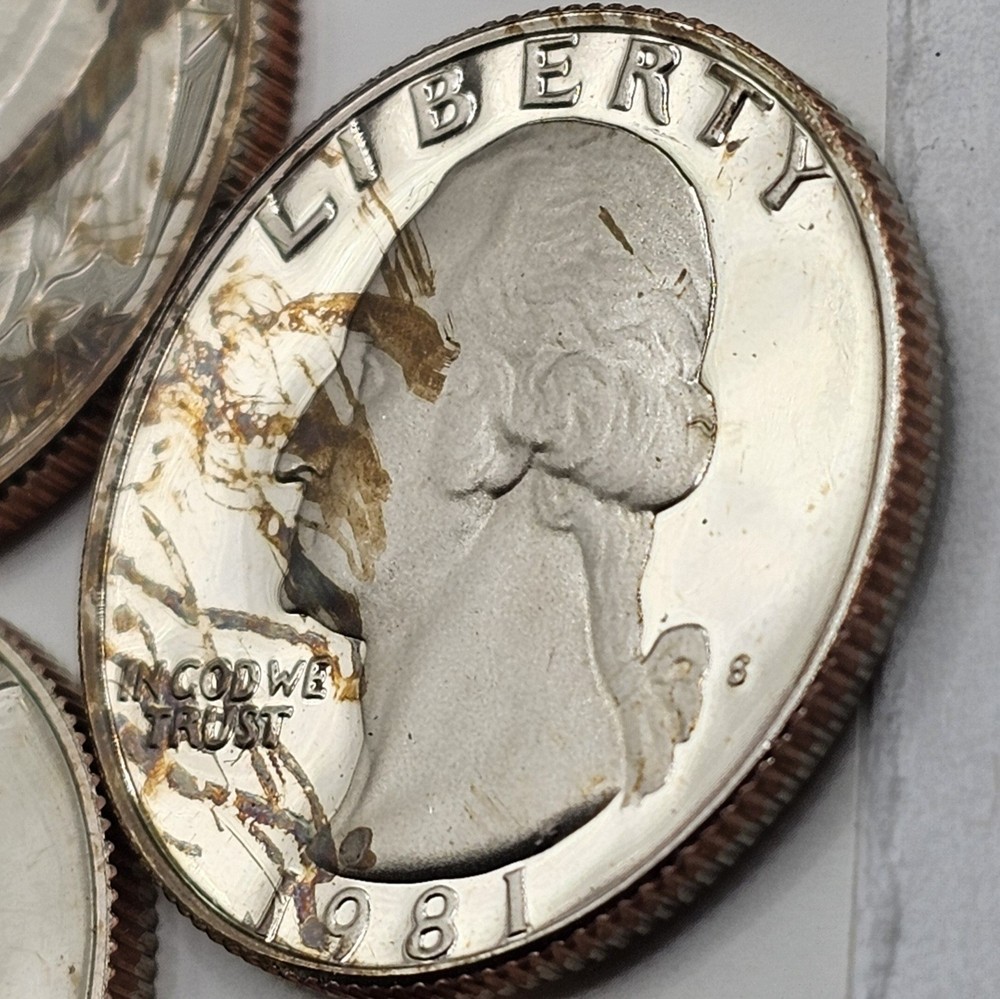 (5)-[FIVE]-UNIQUE 1981 S Type 2 Washington Quarter Proof 25 cent US Coin