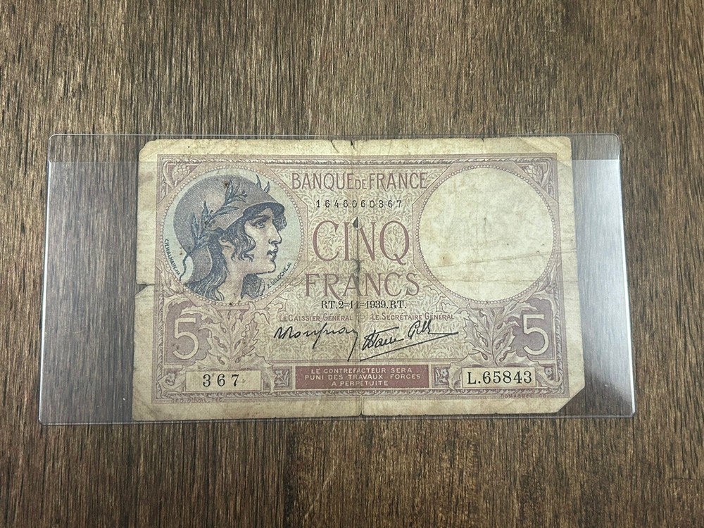 France 5 Francs 1939