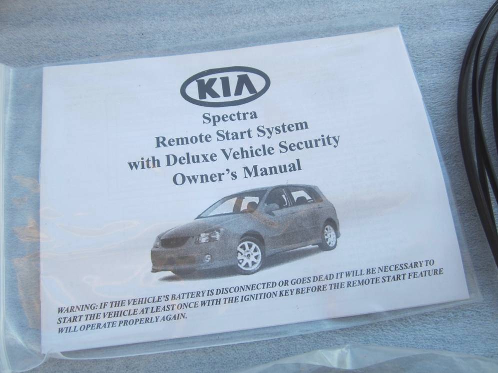 OEM 04-09 Kia Spectra Remote Control Engine Start Starter Security System Kit