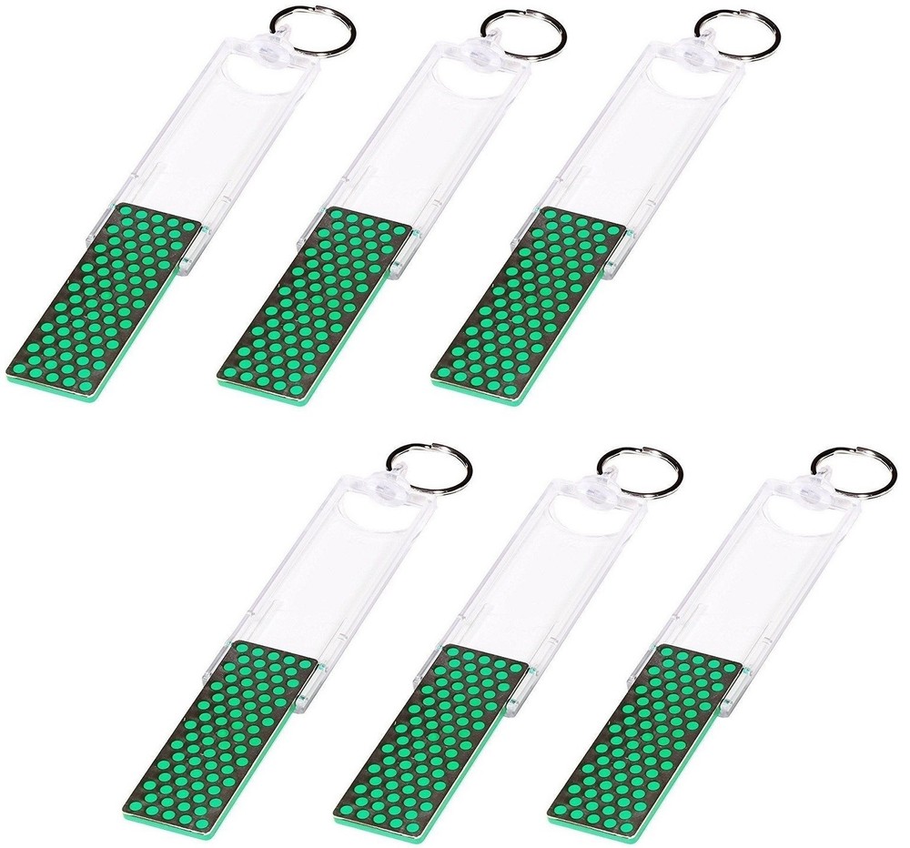 6 PACK DMT Mini-Sharp Keychain Sized Diamond Knife Sharpener Extra Fine Grit 5 ⅝