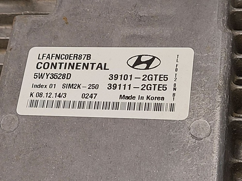 2015 - 2017 HYUNDAI SONATA Engine ECM Electronic Control Module 2.0L VIN B Turbo