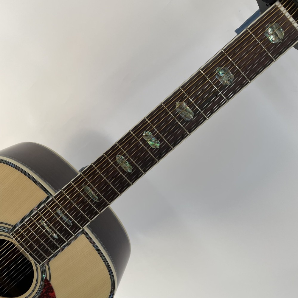 Handmade ZUWEI D45 12 String Acoustic Electric Guitar Solid Spruce Top