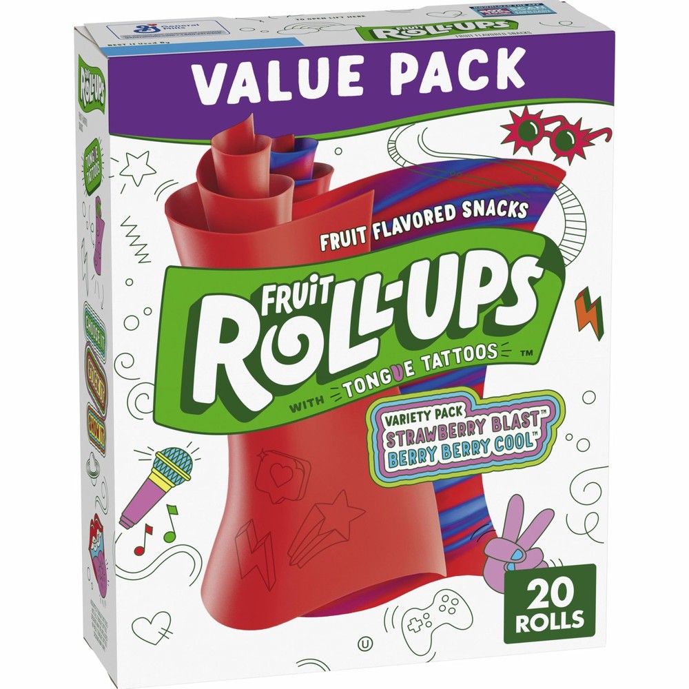 Fruit Roll-Ups Variety Pack, Fruit Flavored Snacks, 20 Ct, 10 oz
