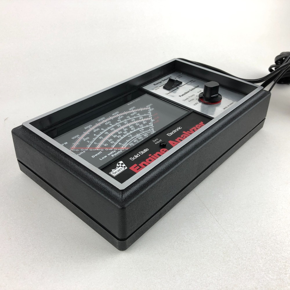 Vintage Sears Engine Analyzer USA Model 28-2163 Solid State Box & Manual NICE!