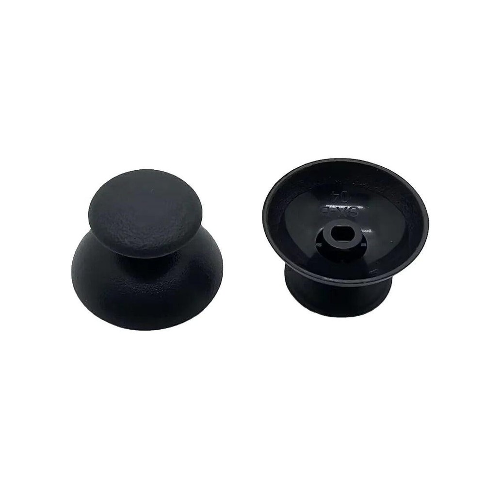 PS2 Controller Joystick Replacement Analog Stick Caps (2-Pack, Black, Big Hole)