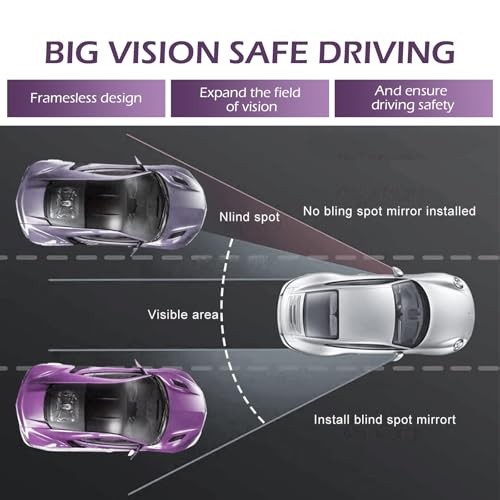 2 PCS Car Blind Spot Mirror, Adjustable Wide-angle Vision Reflective Auxiliary