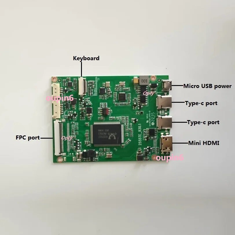 IPS Screen 15.6" 1920X1080 FHD panel LED with EDP Controller board KIT 2 Type-C