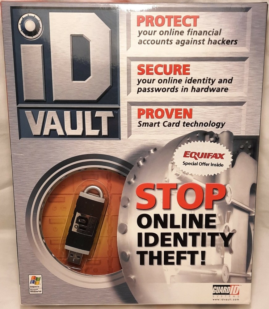 ID Vault Stop Online Identity Theft Guard ID Systems USB New