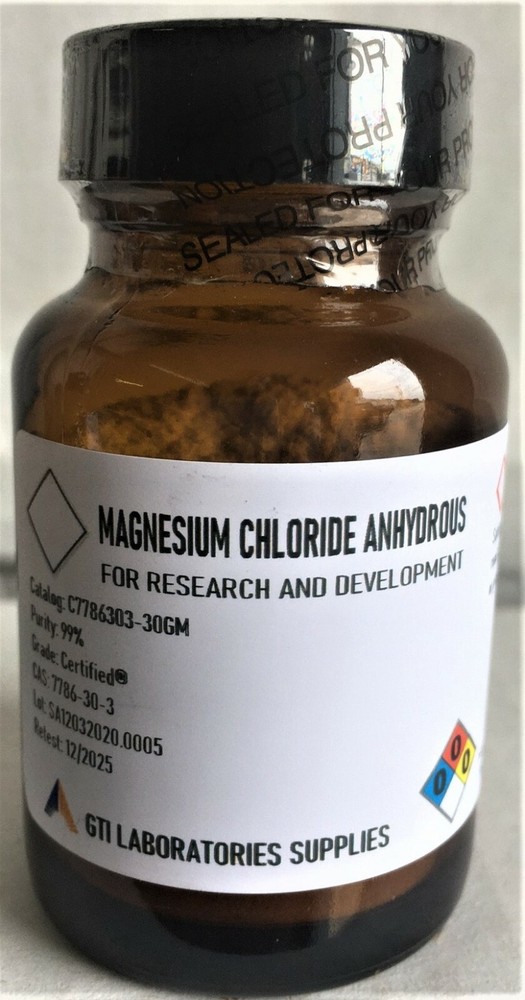 Magnesium chloride anhydrous, 99%, Certified® 30g