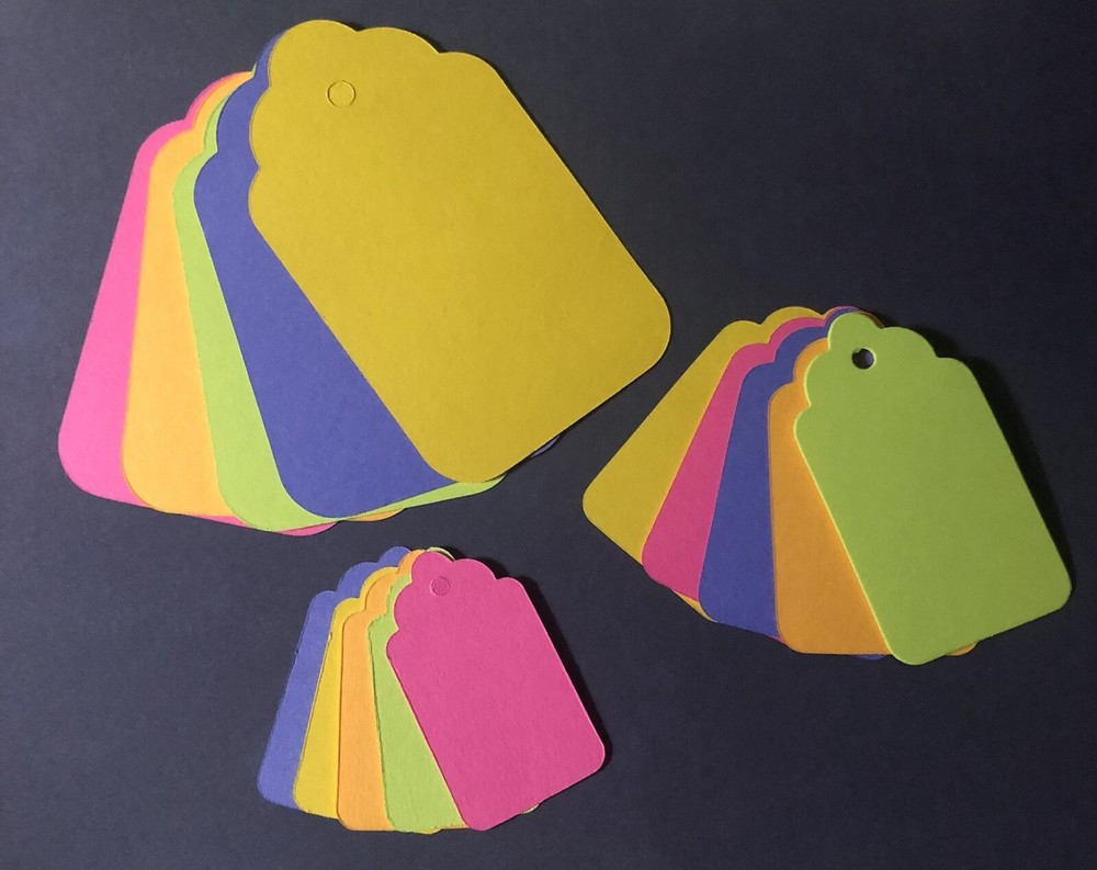 Free Shipping 100 Mixed Tags 3 Sizes