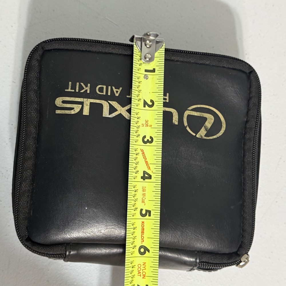 ORIGINAL LEXUS BLACK LEATHER FIRST AID KIT CASE VELCRO
