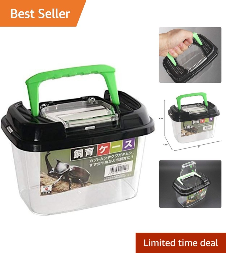 Compact 7'' Terrarium for Bugs and Fish - High Transparency for Easy Observation