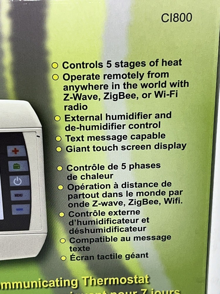 Thermostat Current Innovations Wifi CI800. 7 Day Programmable Communicating NIB