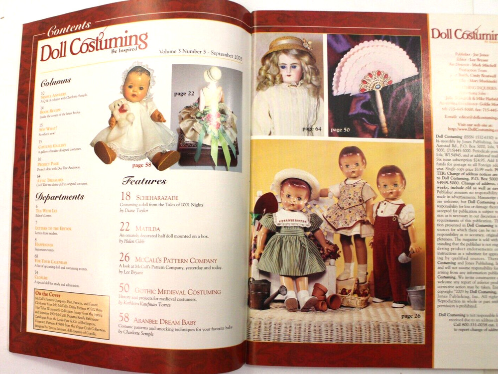 Doll Costuming with Patterns September 2003