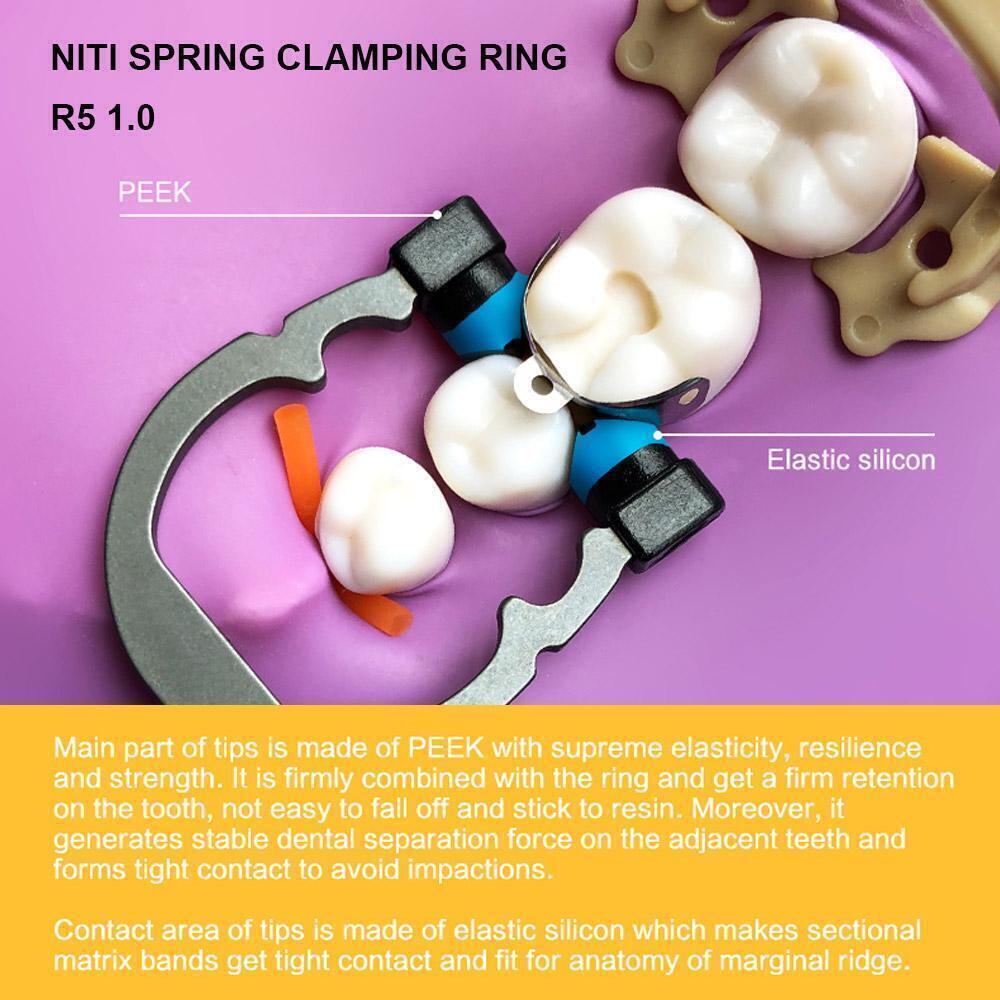 Dental Matrix Bands Ring Refills Sectional Matrice System Clamp Dam Clips Ring