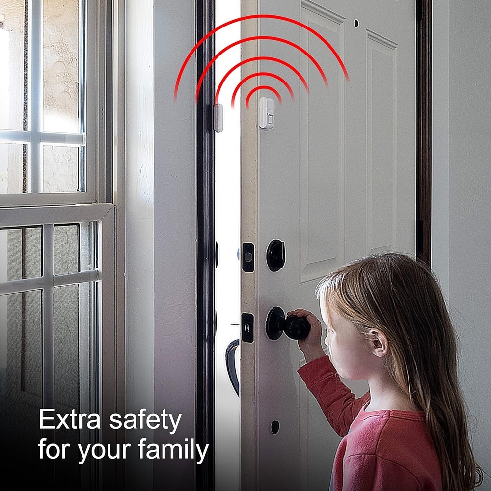Battery Powered Security Alarms, 6 Pack for Doors and Windows, Easy Installation