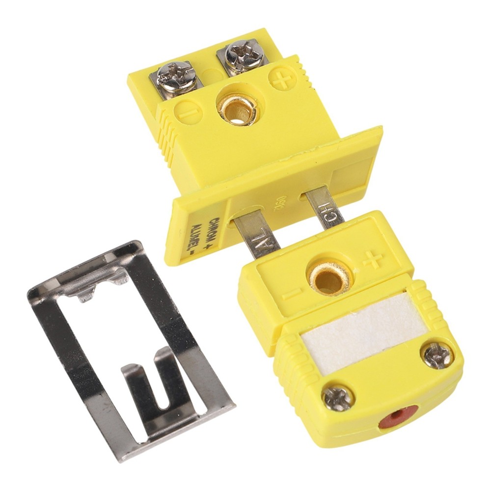 Yellow K Type Panel Mount Connector for Accurate Thermocouple Connections