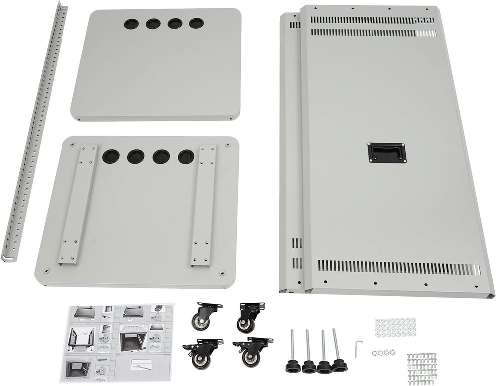 22U Stereo & Server Rack w/ Wheels Open Frame Rack for Audio Video Mounting DJ