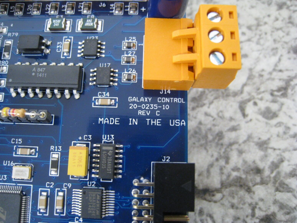 Galaxy Access Control 20-0235-10 635 DRM Dual Reader Module Circuit Board Used