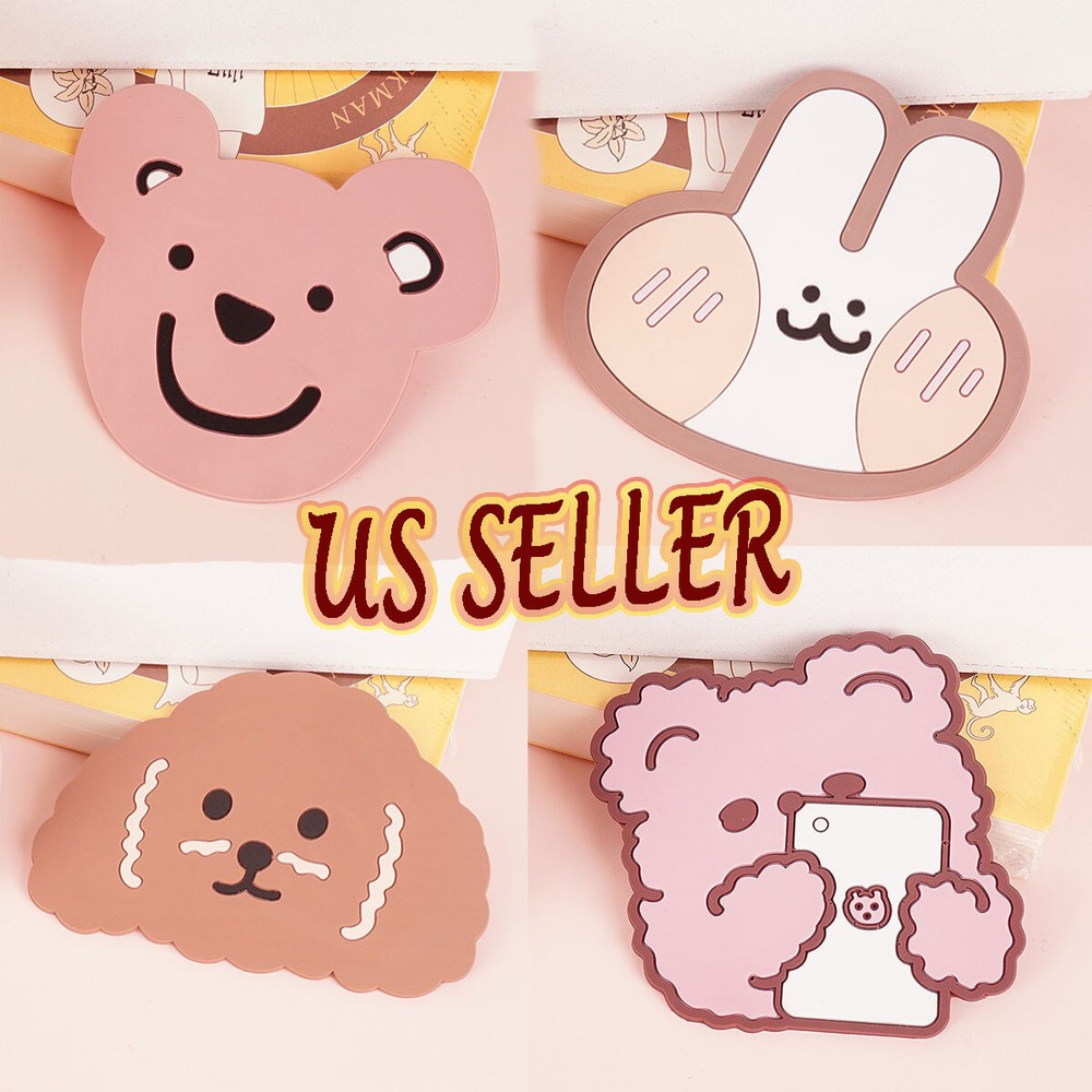 US 4 Pack Cute Coasters Coffee Mug Tea Cup Mat Drinks Tableware Pad Silicone Mat