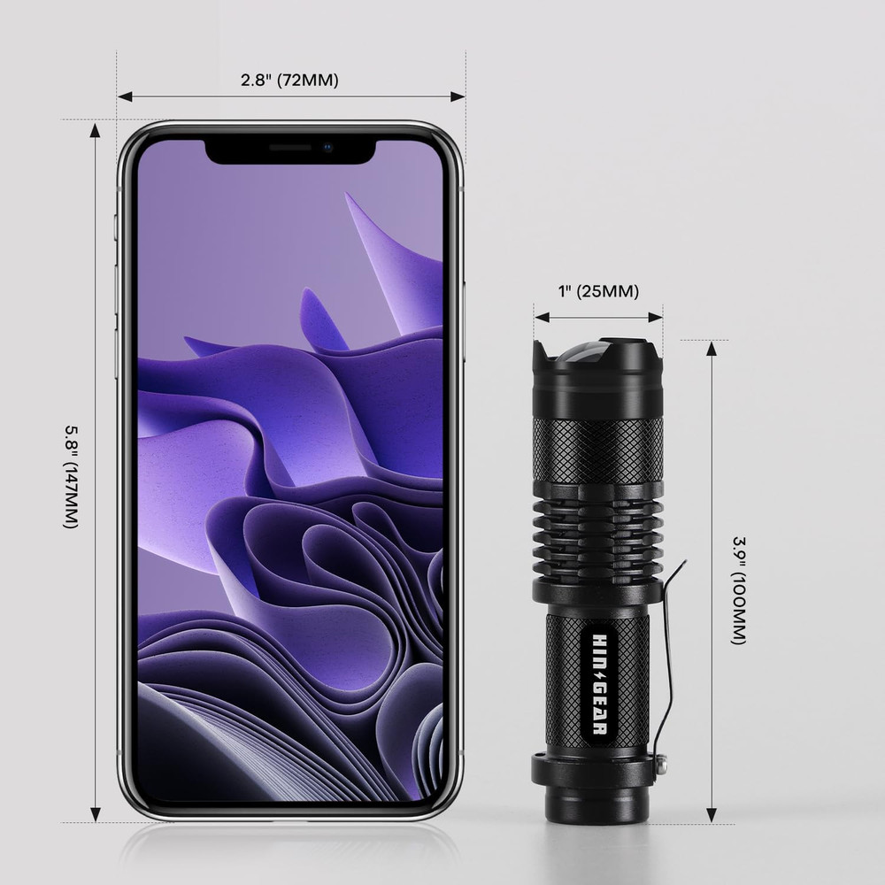 2 Pack Red Flashlight LED Single Mode Light 1 Mode LED Torch Scalable Red Light