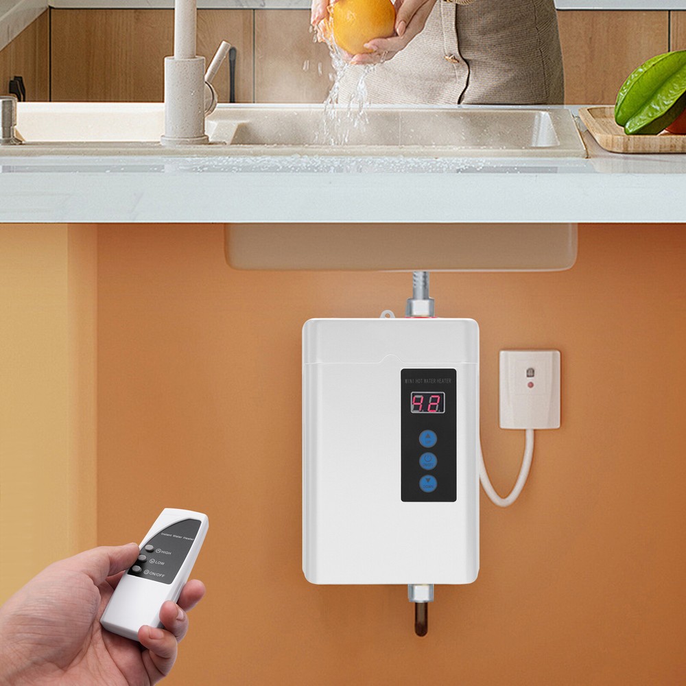 4000W Electric Water Heater, Under Sink Instant Calorifier+LCD Touch Screen NEW