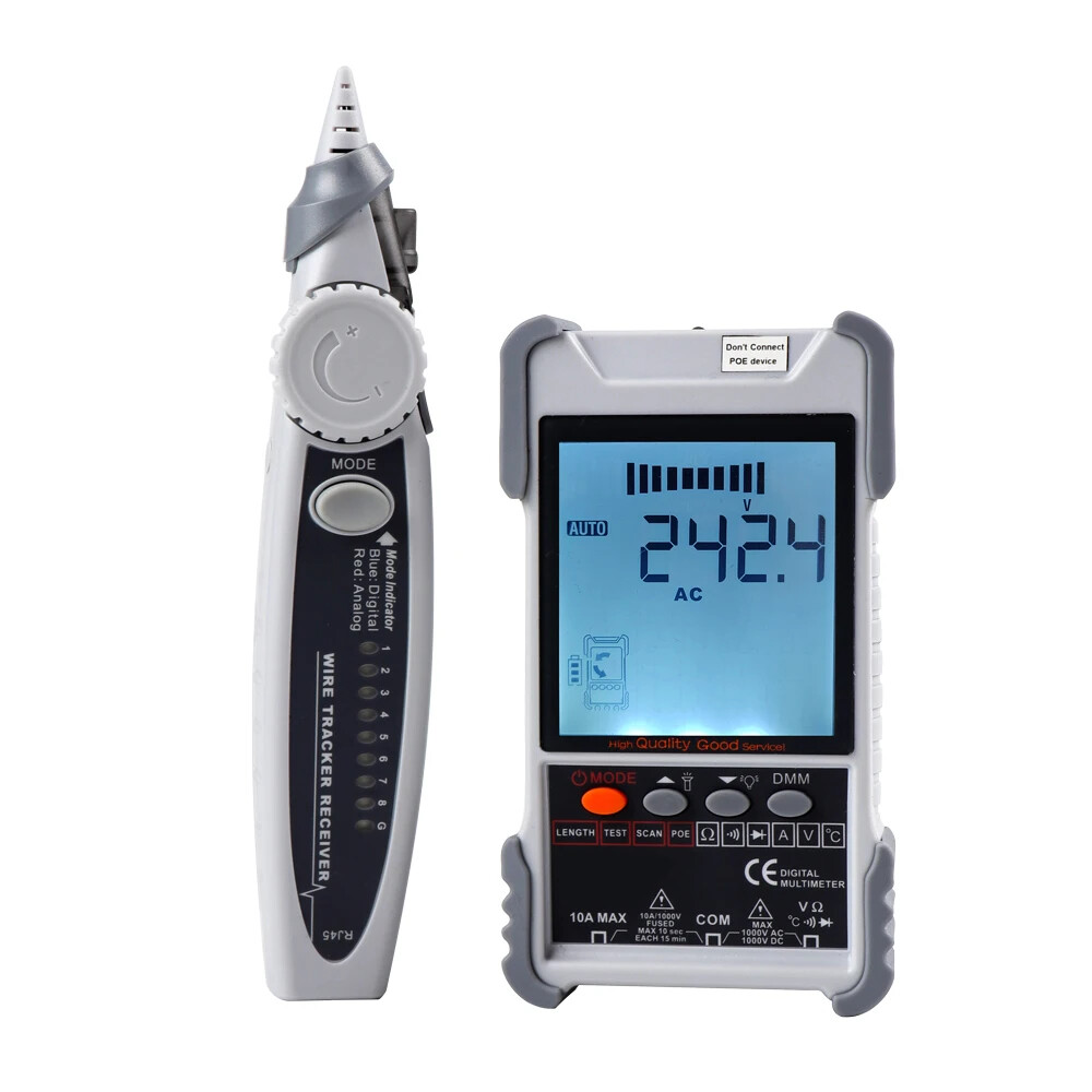 Handheld Portable Network Cable Tester Analogs Digital Search POE Test
