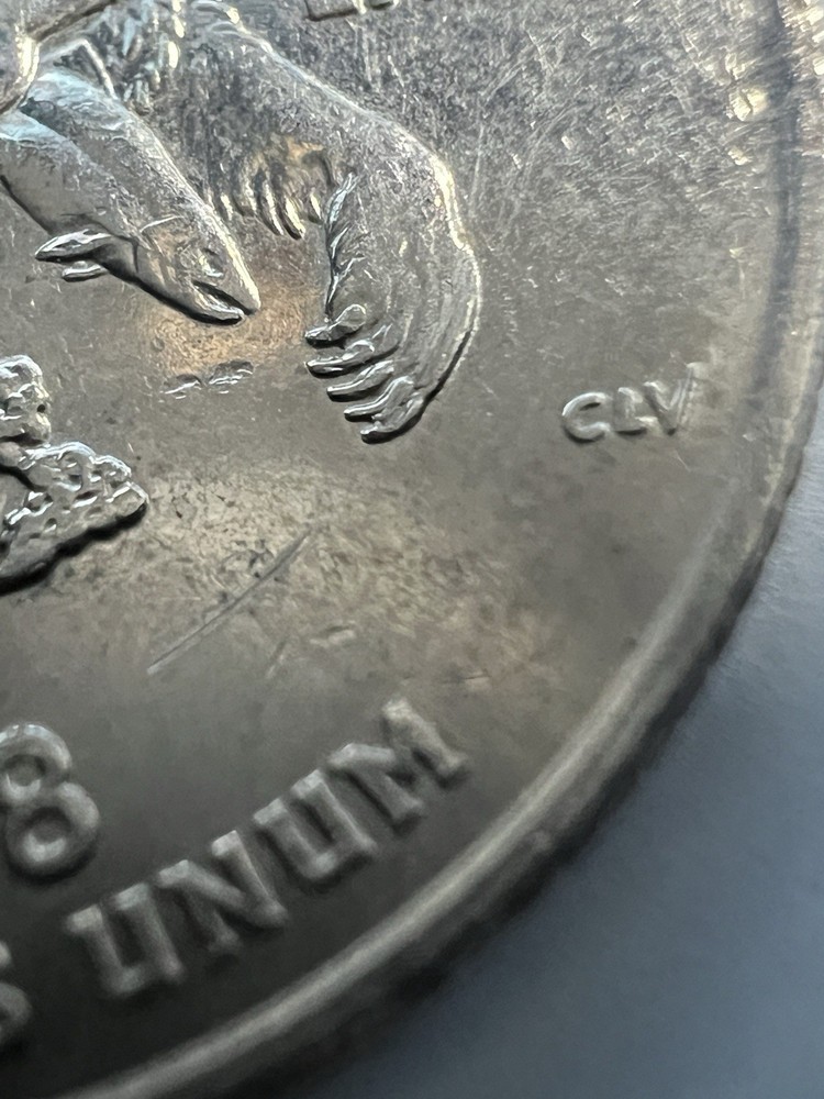 2008 P Quarter Error, Die Chip On Claw