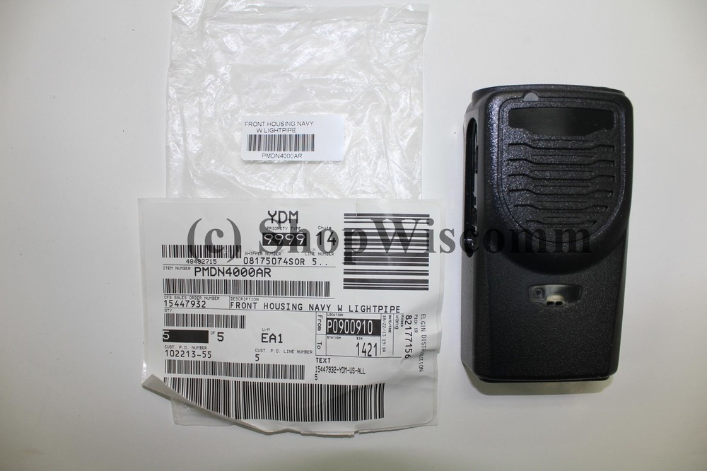 Motorola OEM PMDN4000AR PMDN4000 - FRONT HOUSING NAVY W LIGHTPIPE - BPR40